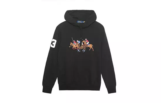 Толстовка с нашивкой «Три пони» Polo Ralph Lauren, черный