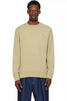 Толстовка с нашивкой в виде зеленой лисы Maison Kitsun