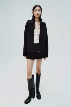 Толстовка с неопреновым эффектом ZARA, черный