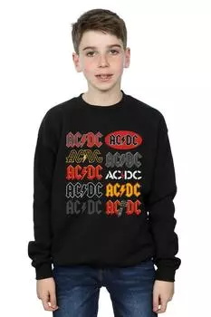Толстовка с несколькими логотипами AC/DC, черный
