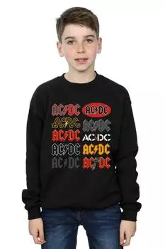Толстовка с несколькими логотипами AC/DC, черный