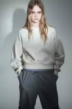 Толстовка с объемными рукавами H&M, бежевый