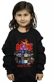 Толстовка с обложкой альбома In Rock We Trust AC/DC, черный
