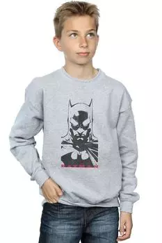 Толстовка с однотонным взглядом Бэтмена DC Comics, серый