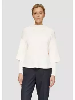 Толстовка s.Oliver BLACK LABEL Sweatshirt langarm, кремовый