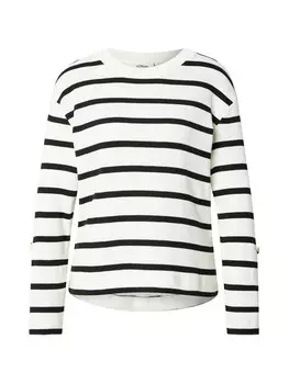 Толстовка s.Oliver, черный/белый