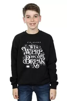 Толстовка с орнаментом On A Break Friends, черный