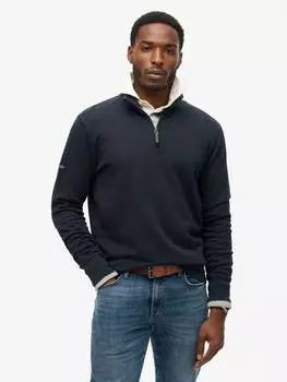 Толстовка с основным логотипом henley Superdry, цвет Eclipse Navy