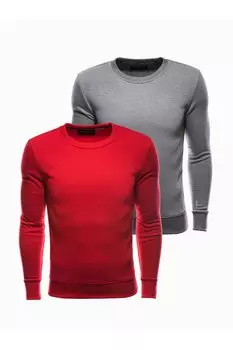 Толстовка с овальным вырезом, 2 шт Ombre, красный