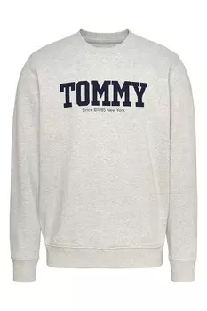 Толстовка с овальным вырезом и логотипами Tommy Jeans, синий