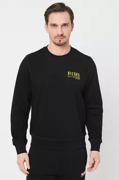 Толстовка с овальным вырезом и логотипом Diesel, черный