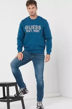Толстовка с овальным вырезом и логотипом GUESS