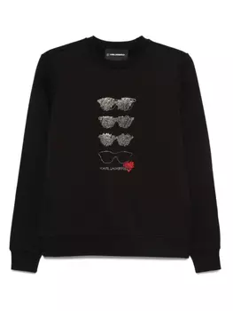 Толстовка с пайетками Karl Lagerfeld, черный