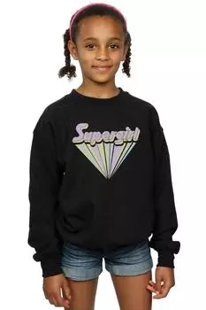 Толстовка с пастельным логотипом Supergirl DC Comics, черный