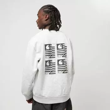 Толстовка с печатью штата Carhartt WIP, цвет ash heather/black
