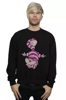 Толстовка с перевернутым котом «Алиса в стране чудес» и «Чеширский кот» Disney, черный