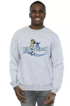 Толстовка с персонажами Лило и Стич Disney, серый