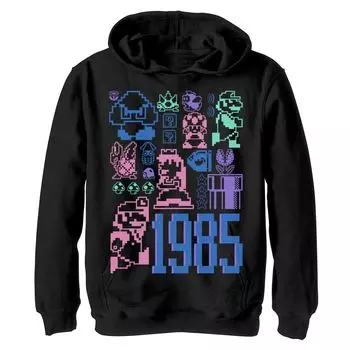 Толстовка с пиксельной графикой в честь 35-летия Супер Марио 1985 года для мальчиков 8–20 лет Licensed Character