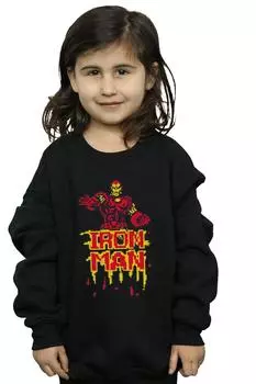 Толстовка с пикселями Iron Man Marvel, черный