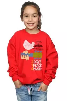 Толстовка с плакатом фестиваля Woodstock, красный