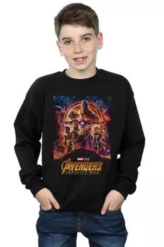 Толстовка с плакатом «Мстители: Война бесконечности» Marvel, черный