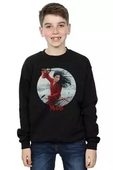 Толстовка с плакатом «Мулан» и мечом из фильма Disney, черный