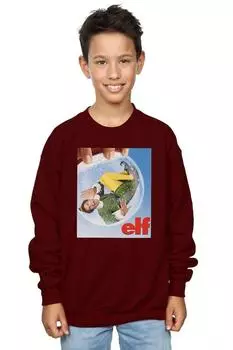 Толстовка с плакатом Snow Globe Elf, красный