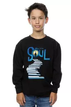 Толстовка с плакатом Soul Disney, черный