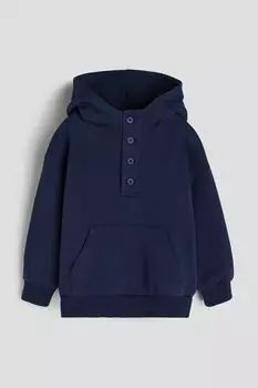 Толстовка с планкой на пуговицах H&M, синий