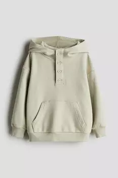 Толстовка с планкой на пуговицах H&M, бежевый