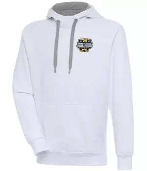 Толстовка с победой национальных чемпионов Антигуа NCAA Michigan Wolverines 2023 Antigua, белый