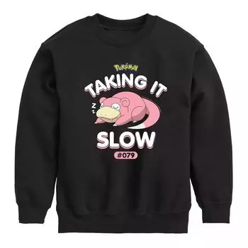 Толстовка с покемонами Slowpoke для мальчиков 8–20 лет Licensed Character, черный