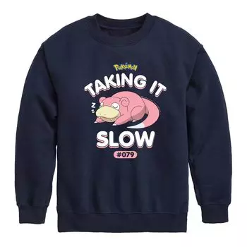 Толстовка с покемонами Slowpoke для мальчиков 8–20 лет Licensed Character, синий