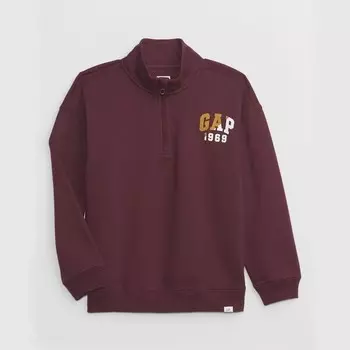 Толстовка с полумолнией и логотипом Gap, фиолетовый