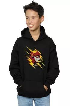 Толстовка с портретом Flash Lightning DC Comics, черный