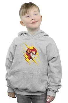 Толстовка с портретом Flash Lightning DC Comics, серый