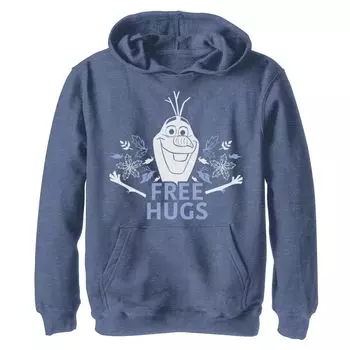 Толстовка с постером «Олаф Free Hugs Foliage» для мальчиков 8–20 лет Disney's Frozen 2 Licensed Character