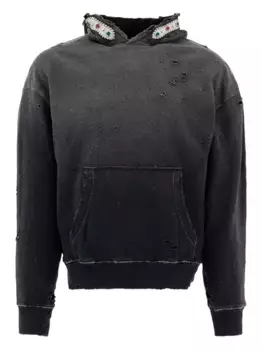 Толстовка с потертостями KAPITAL, черный