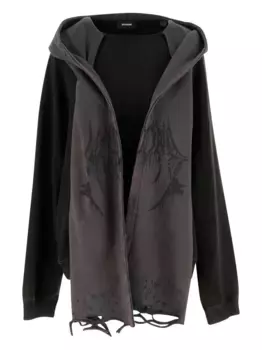 Толстовка с потертостями We11done, черный