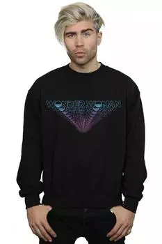 Толстовка с повторяющимся рисунком Wonder Woman 84 DC Comics, черный