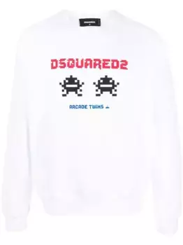 Толстовка с принтом Arcade Twins DSQUARED2, белый