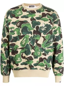 Толстовка с принтом Art Camo A BATHING APE, зеленый