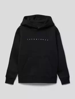Толстовка с принтом этикетки Jack & Jones, черный