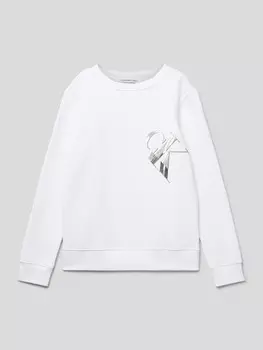Толстовка с принтом этикетки модели «HYPER REAL MONOGRAM» Calvin Klein Jeans, белый