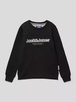 Толстовка с принтом этикетки модели "JORLAKEWOOD" Jack & Jones, черный