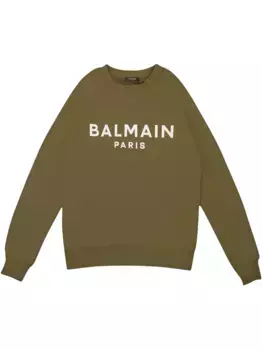Толстовка с принтом BALMAIN, зеленый