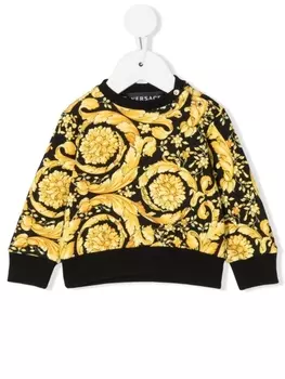Толстовка с принтом Barocco Versace Kids, золотистый