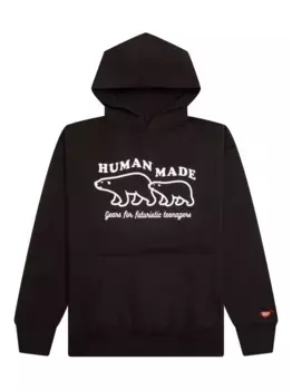 Толстовка с принтом белого медведя Human Made, черный