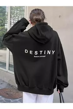 Толстовка с ПРИНТОМ BLACK DESTINY DESIGN Trendseninle
