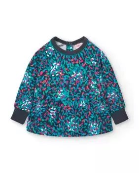 Толстовка с принтом для девочки и декоративным рюшем Boboli, мультиколор